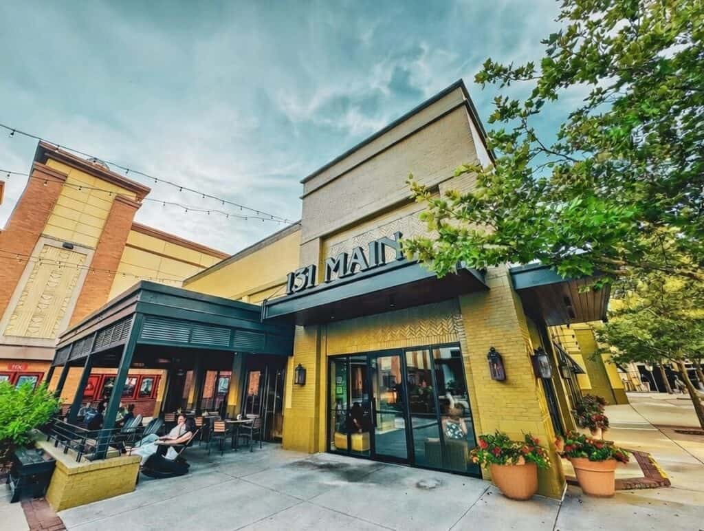 Outside of 131 MAIN Restaurant in Asheville Biltmore Park.