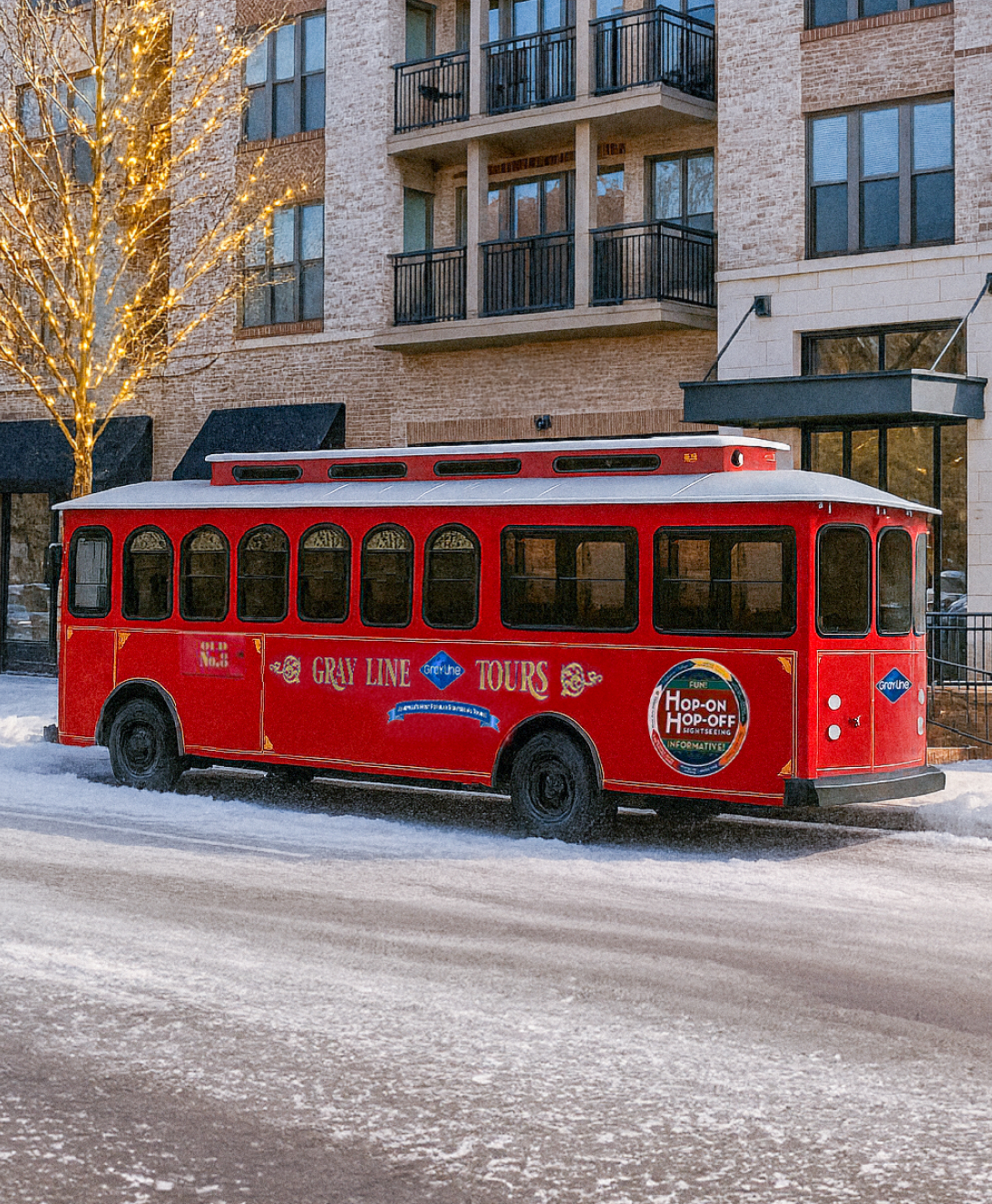 Ride the VIP trolley to the Winter Lights