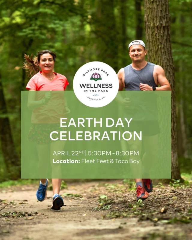 Celebrate Earth Day with us at Biltmore Park! 🌎

As part of our Wellness in the Park series, join us Tuesday, April 22 from 5:30 – 8:30 PM for a fun evening of wellness, games, live music, and tacos!

Kick off the evening by jumping into the @fleetfeetasheville weekly Fun Run at 6 PM. Starting at Fleet Feet, this free run welcomes everyone — walk, jog, or push a stroller at your own pace!

After the run, stick around for live music by Andy and Ruthie Hunter on the @tacoboy patio, $5 Tequila Tuesday Margaritas, and jumbo-sized games along Schenck Parkway—fun for the whole family from 6:30 – 8:30 PM.

And while you’re there, be sure to enter the Earth Day Celebration GIVEAWAY for a chance to win special prizes including:
• $50 @fleetfeetasheville gift card
• $100 @rei gift card
• $50 gift card & swag from @tacoboy
• Surprise item that celebrates Mother Nature

Entry boxes will be located inside Taco Boy, REI, and Fleet Feet.

Come celebrate Earth Day with movement, music, and good vibes at Biltmore Park Town Square!

📅 Tuesday, April 22 | 5:30PM – 8:30PM
📍Fleet Feet & Taco Boy | Biltmore Park Town Square

#BiltmoreParkTownSquare #BiltmorePark #AshevilleEvents #AshevilleHappenings #WellnessInThePark #EarthDay #AshevilleFamilyFriendly #AshevilleFreeEvent